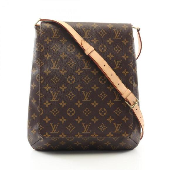 LOUIS VUITTON Brown Monogram Leather Shoulder Bag - Picture 1 of 9